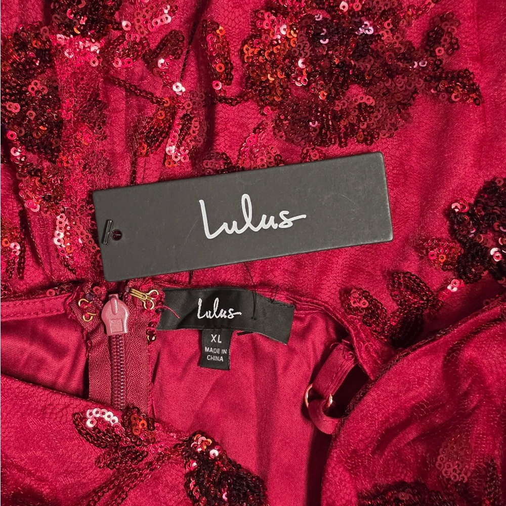 Shine Language Dress - Wine Red - Picture 8 of 8